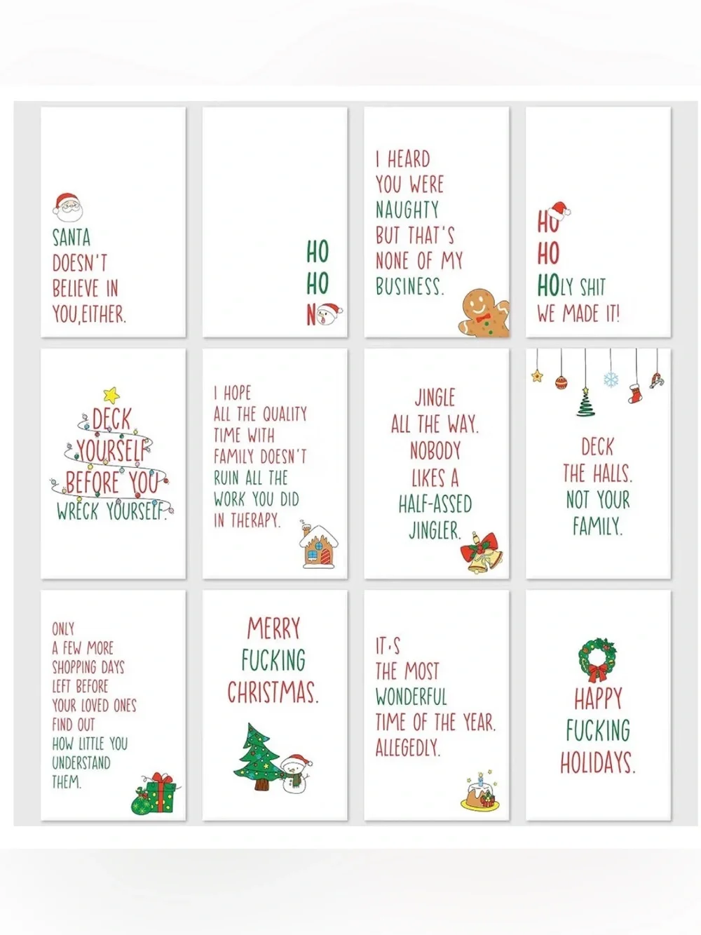 BUY NOW Funny Christmas Card w/Envelope - Pick 1